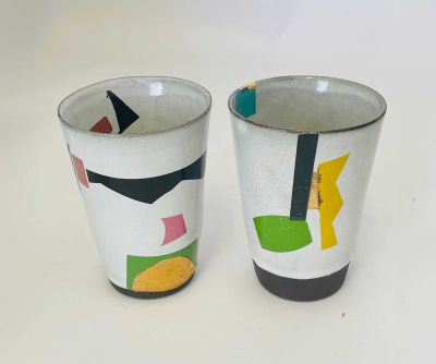 Clementina-van-der-Walt-Afro-Deco-Beaker-x-2-400x334 Ceramics   